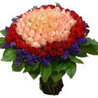 71 adet renkli gül buketi   Mardin ucuz çiçek gönder 