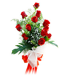 11 adet kirmizi güllerden görsel sölen buket  Mardin çiçek siparişi vermek 